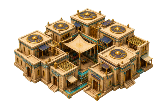 Residences in a Phratek village