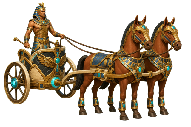 A solar chariot prepared for a desert raid