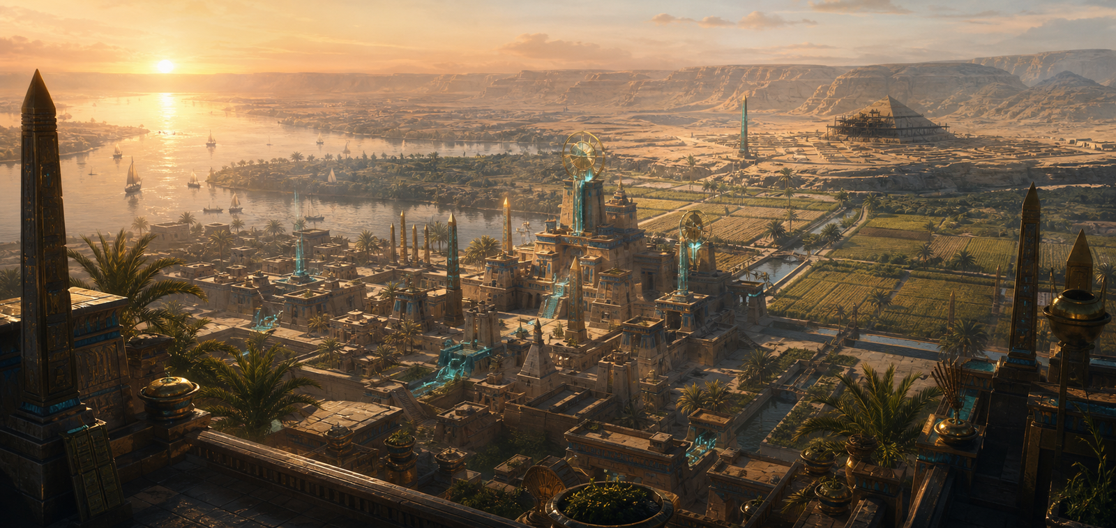 A solar-tech Egyptian village beneath the desert sun